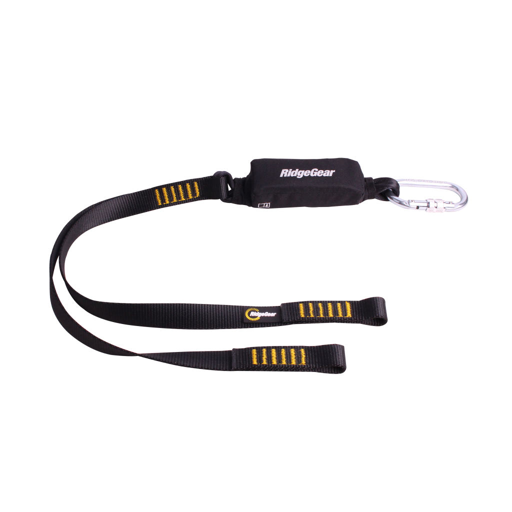 RidgeGear RGL3 Twin Leg Webbing Lanyard & Shock Absorber